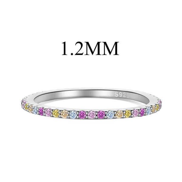 <MAGIC>Ornate Colorful Round Cut Tennis Ring