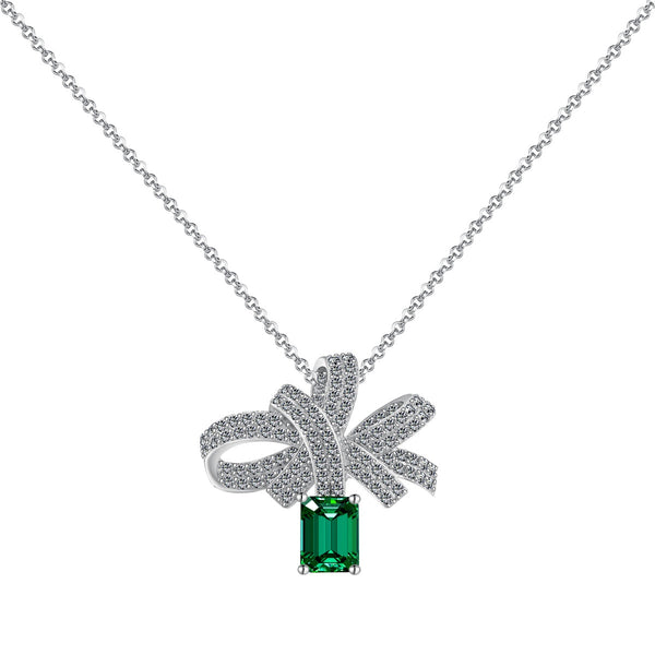 <MAGIC>Luxurious Flower Shape Emerald Cut Necklace