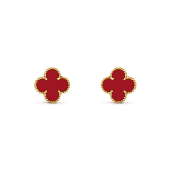 ˇMagic JewelryˇCLOVER MINI 9.5MM CARNELIAN EARRINGS