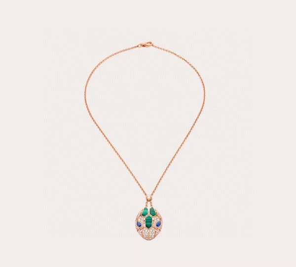 <MAGIC>ZERO 1 Snake Series Turquoise Blue Eyes Snake Head Necklace