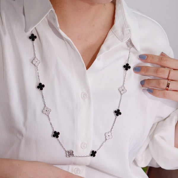 ˇMagic JewelryˇCLOVER 20 MOTIFS ONYX DIAMOND SILVER