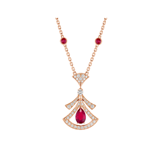 <MAGIC>DREAM NECKLACE CARNELIAN DIAMOND PINK GOLD