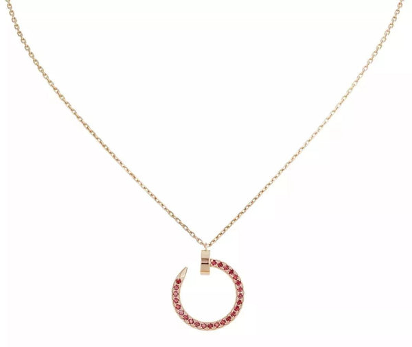<MAGIC>JUSTE NECKLACE GOLD RED DIAMONDS