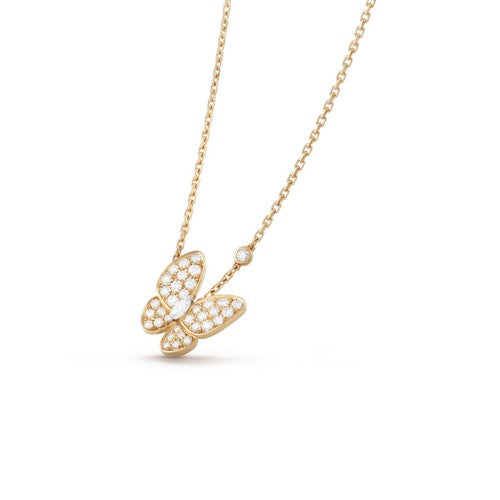 ˇMagic JewelryˇBUTTERFLY DIAMOND NECKLACE