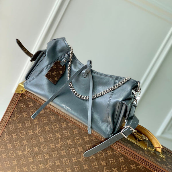 CARRYALL CARGO VIBE PM 33.5 IN GREY LAMBSKIN BROWN MONOGRAM TAG