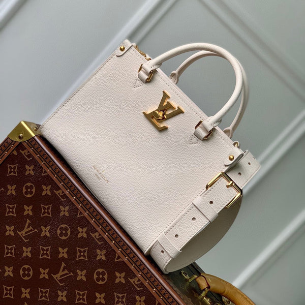 LOCK & GO BAG 24 IN QUARTZ BEIGE GRAIN CALFSKIN