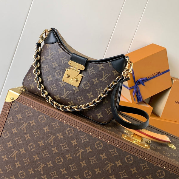 TWINNY BAG 29 IN BROWN MONOGRAM CANVAS AND CALFSKIN