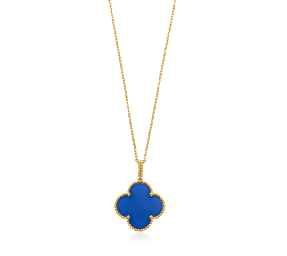 ˇMagic JewelryˇCLOVER 25MM NECKLACE TURQUOISE ROSE GOLD